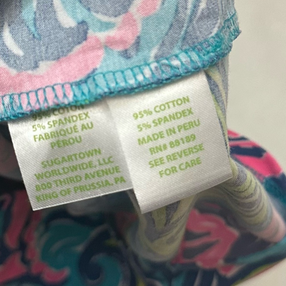 Lilly Pulitzer Tabbie Tank in Sea Blue XS 51519 - Picture 7 of 9